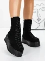 Ghete Dama cu Platforma 3AL77 BLACK | MEI