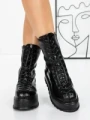 Ghete Dama cu Platforma 3AL77 BLACK | MEI