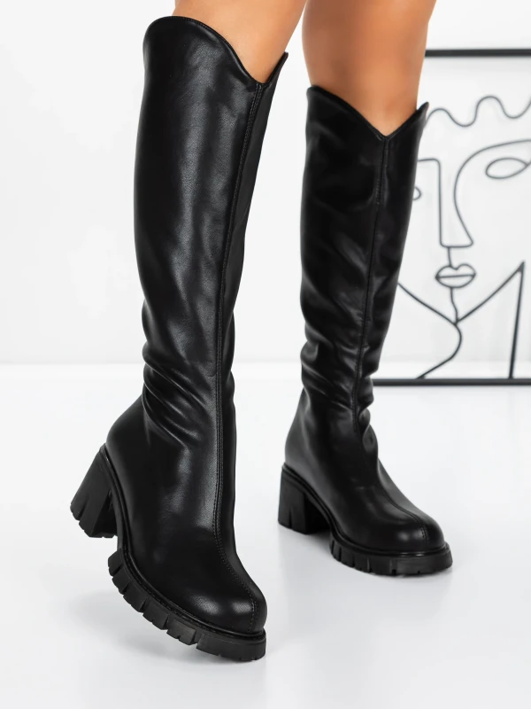 Damskie kozaki 3WL15 Czarny | Mei