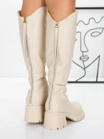 Damskie kozaki 3WL15 Beżowy | Mei