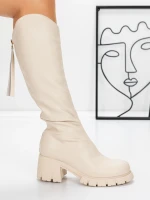 Damskie kozaki 3WL15 Beżowy | Mei