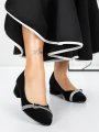 Buty na niskim obcasie 3XKK99 Czarny | Mei