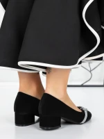 Buty na niskim obcasie 3XKK99 Czarny | Mei