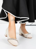 Buty na niskim obcasie 3XKK99 Szary | Mei