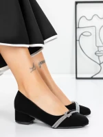 Buty na niskim obcasie 3XKK99 Czarny | Mei