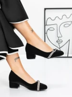 Buty na niskim obcasie 3XKK99 Czarny | Mei