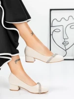 Buty na niskim obcasie 3XKK99 Szary | Mei