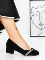 Buty na niskim obcasie 3XKK99 Czarny | Mei