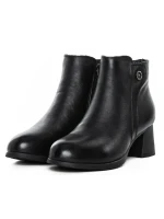 Ghete Dama din piele naturala 8858 BLACK | ADVANCER