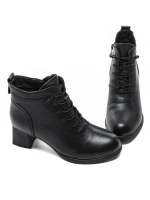 Ghete Dama din piele naturala 8853 BLACK | ADVANCER