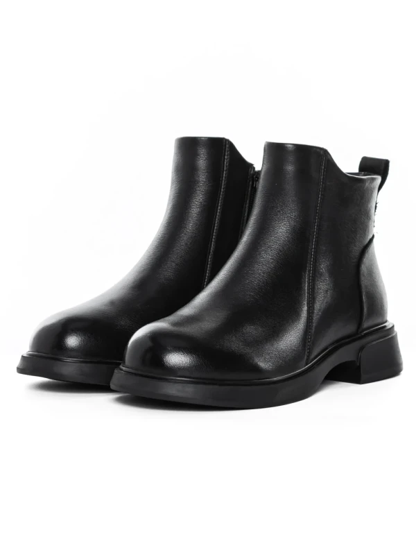 Ghete Dama din piele naturala M5295 BLACK | ADVANCER