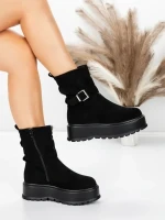 Ghete Dama cu Platforma 5W83 BLACK | MEI