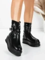 Ghete Dama cu Platforma 5W83 BLACK | MEI