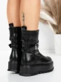 Ghete Dama cu Platforma 5W83 BLACK | MEI