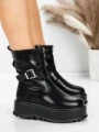 Ghete Dama cu Platforma 5W83 BLACK | MEI