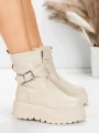 Ghete Dama cu Platforma 5W83 BEIGE | MEI