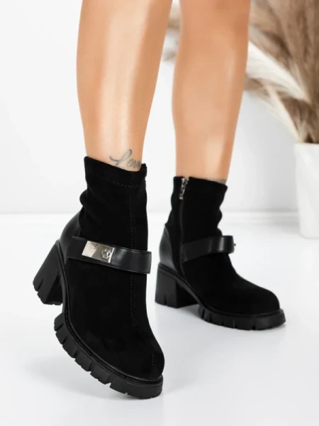 Ghete Dama cu Platforma 57WL8 BLACK | MEI