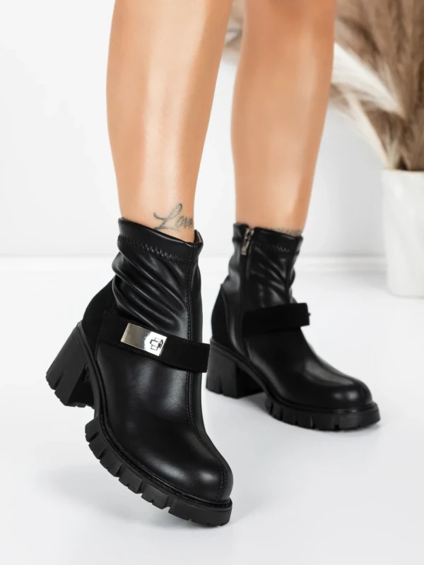 Ghete Dama cu Platforma 57WL8 BLACK | MEI