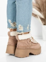 Ghete Dama cu Platforma 5GB3 COFFEE | MEI