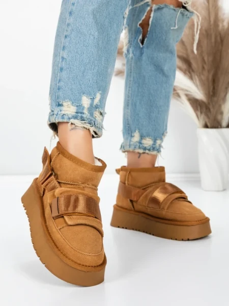 Ghete Dama din piele naturala 3AL76 YELLOW | MEI