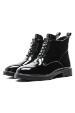 Ghete Dama din piele naturala Q1227-21 BLACK | ADVANCER