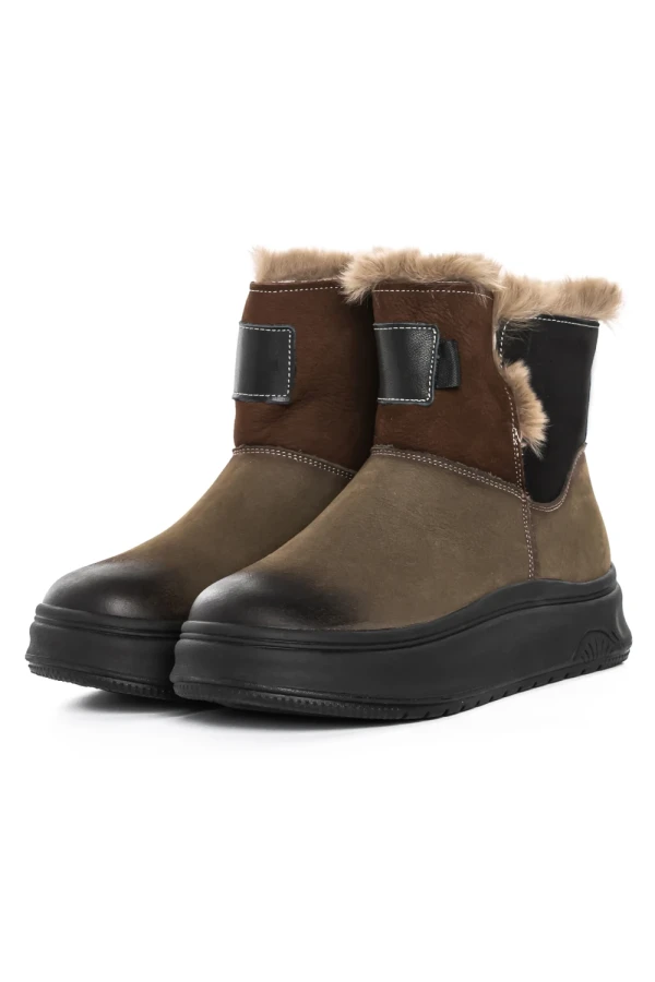 Ghete Dama din piele naturala 9981YM GREEN | ADVANCER