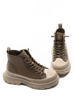 Ghete Dama din piele naturala 66081 KHAKI | ADVANCER