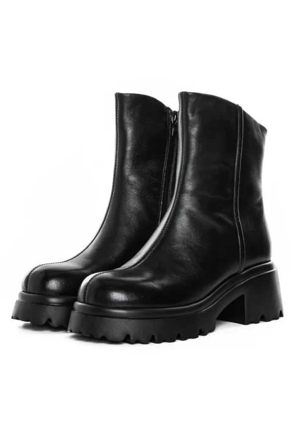 Ghete Dama din piele naturala 83125 BLACK | ADVANCER