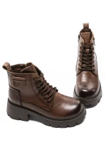 Botki na platformie 8099 Brązowy | Formazione