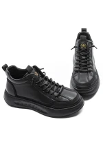 męskie buty ze skóry naturalnej A661 Czarny | Advancer