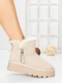 Ghete Dama din piele naturala 5W95 KHAKI | PANTOFUL