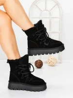 Ghete Dama din piele naturala 5W96 BLACK | PANTOFUL