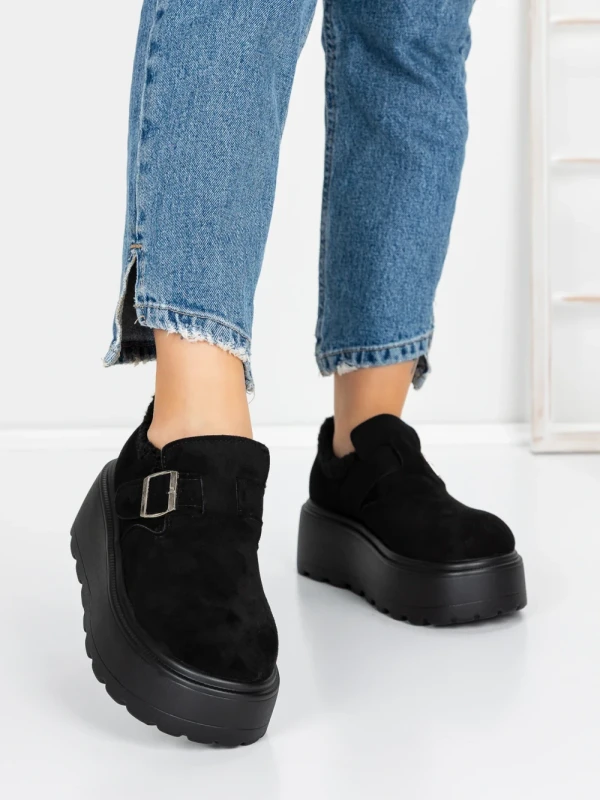 Ghete Dama cu Platforma 58WL18 BLACK | MEI