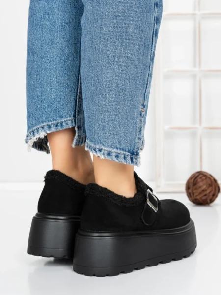 Ghete Dama cu Platforma 58WL18 BLACK | MEI