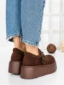 Ghete Dama cu Platforma 58WL18 BROWN | MEI
