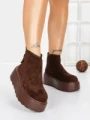 Ghete Dama cu Platforma 58WL19 BROWN | MEI