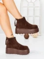Ghete Dama cu Platforma 58WL19 BROWN | MEI