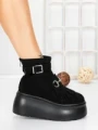 Ghete Dama cu Platforma 56WL12 BLACK | MEI