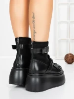 Ghete Dama cu Platforma 56WL12 BLACK | MEI