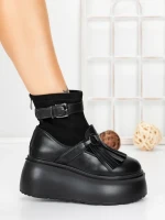 Ghete Dama cu Platforma 56WL12 BLACK | MEI