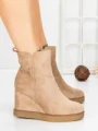 Ghete Dama cu Platforma 5AH51 DARK BEIGE | MEI