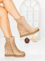 Ghete Dama cu Platforma 5AH51 DARK BEIGE | MEI