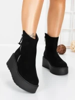 Ghete Dama cu Platforma 5AH56 BLACK | MEI