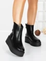Ghete Dama cu Platforma 5AH56 BLACK | MEI
