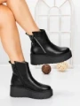 Ghete Dama cu Platforma 5AH56 BLACK | MEI