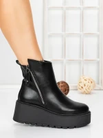 Ghete Dama cu Platforma 5AH56 BLACK | MEI