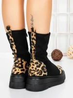 Ghete Dama cu Platforma 5AH58 BLACK | MEI