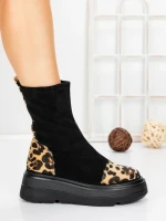 Ghete Dama cu Platforma 5AH58 BLACK | MEI