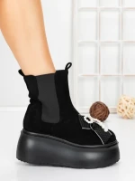Ghete Dama cu Platforma 56WL9 BLACK | MEI