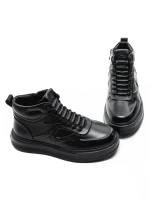 Ghete Barbati din piele naturala 88130 BLACK | ADVANCER